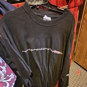 Cowboy Hardware Long Sleeve Tee With Barbed wire Image and logo